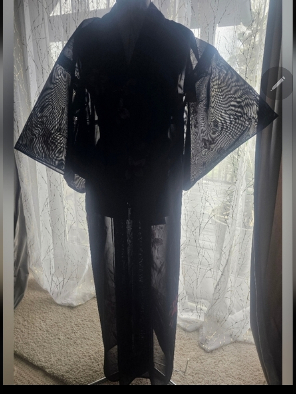 Geourges Summer 100% Silk - Sheer Kimono